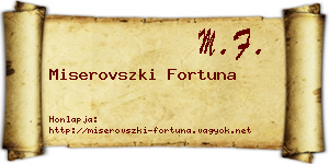 Miserovszki Fortuna névjegykártya